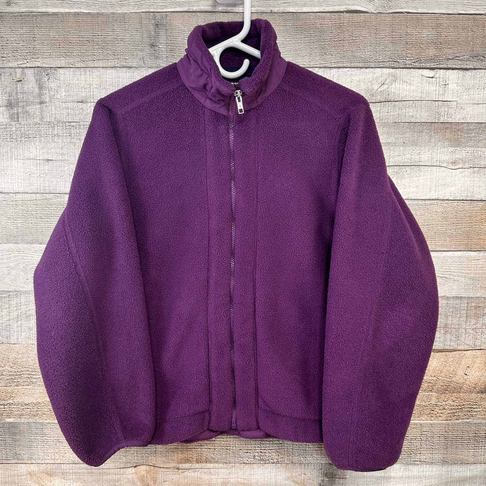 Patagonia Vintage Synchilla Fleece Jacket Womens Small Purple Full Zip 90s USA
